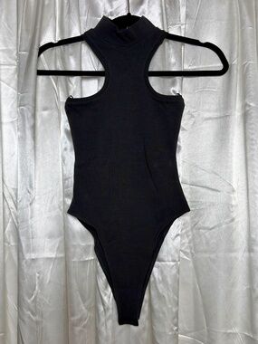 Zara Ribbed Halter High Neck Bodysuit